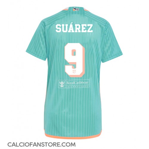 Maglia Calcio Inter Miami Luis Suarez #9 Terza Divisa Donna 2024-25 Manica Corta